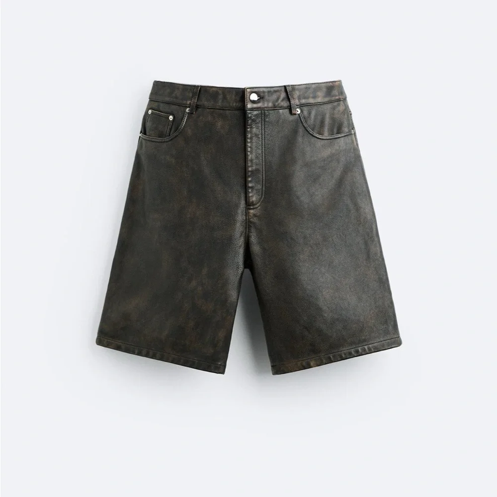 🔥Vintage Real Leather Shorts Pants New With Tags 🔥 - Picture 6 of 12